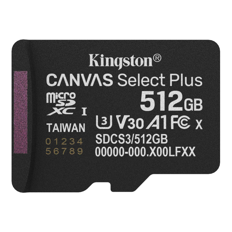 Карта пам'яті Kingston microSDXC 512GB Canvas Select Plus (SDCS3/512GBSP)